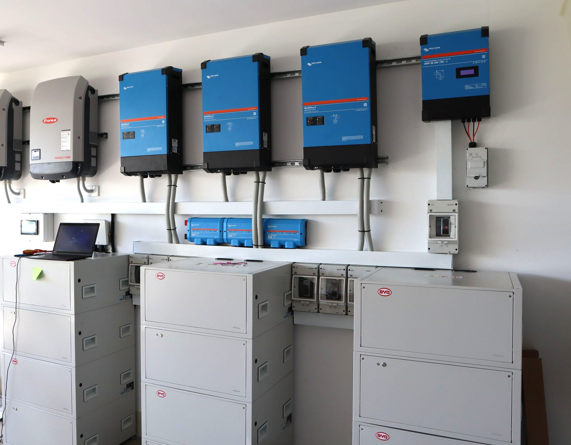 Home Solar System with 3 MultiPlus Units