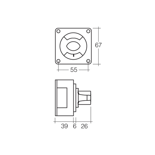[61084BL] Narva 4 Position Rotary Battery Master Switch