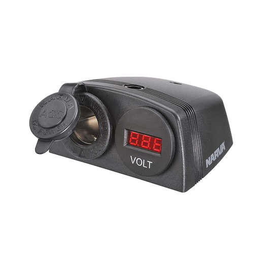 [81169BL] Narva Cig/Volt Meter Surface Mount