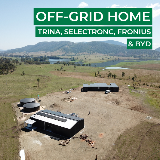 Off-Grid Solar and Battery Installation Somerset Dam Off-Grid Cattle Ranch Solar and Battery Installation
