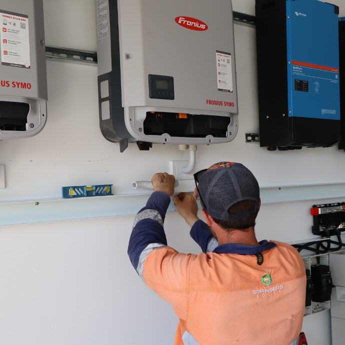 Springers Solar inverter installation