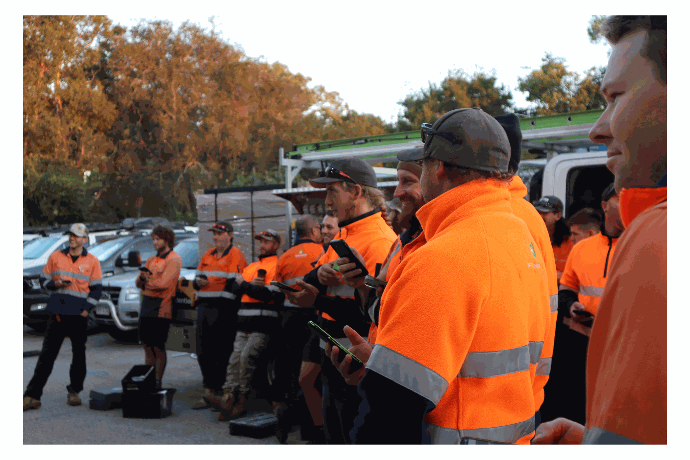 Springers Solar installers at toolbox talk Springers Solar installers