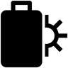 Solar and batteries Solar and battery icon
