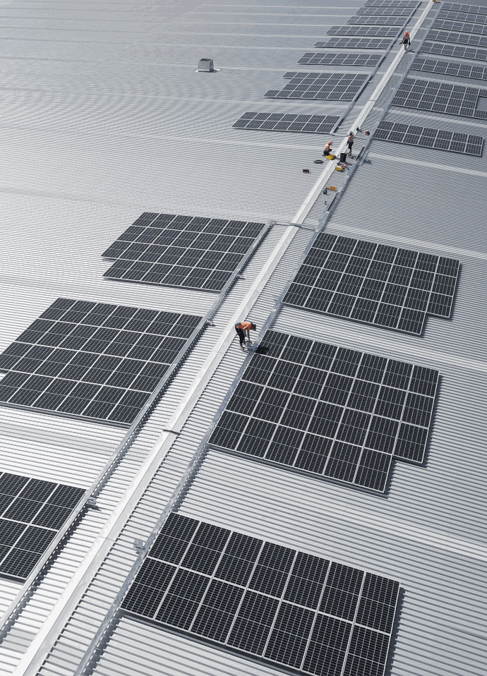 Solar Panels on Commercial Building
