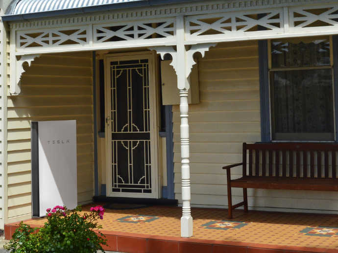 Tesla Powerwall and Solar Energy System on Queensland house