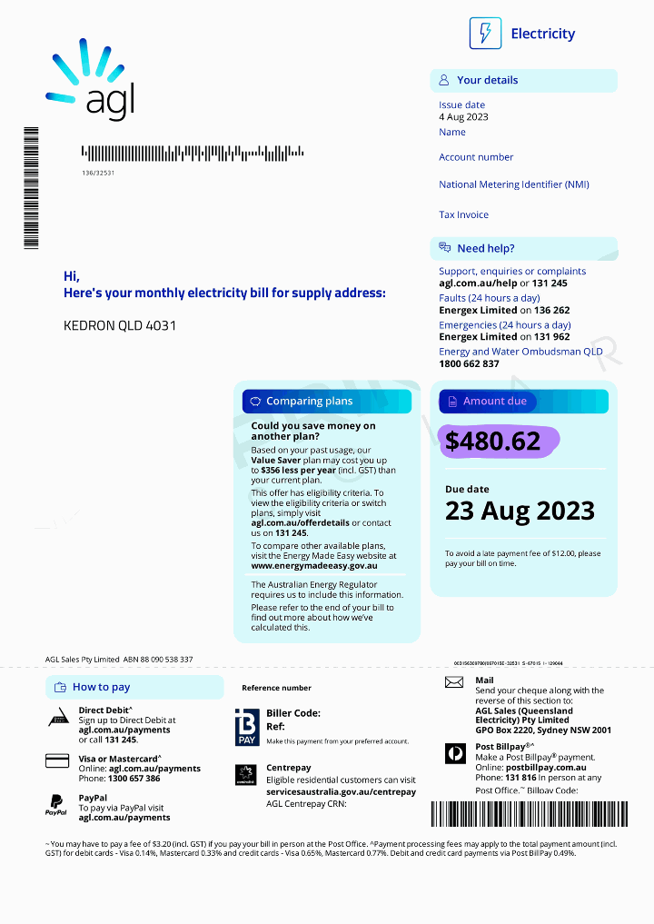 Electricity Bill