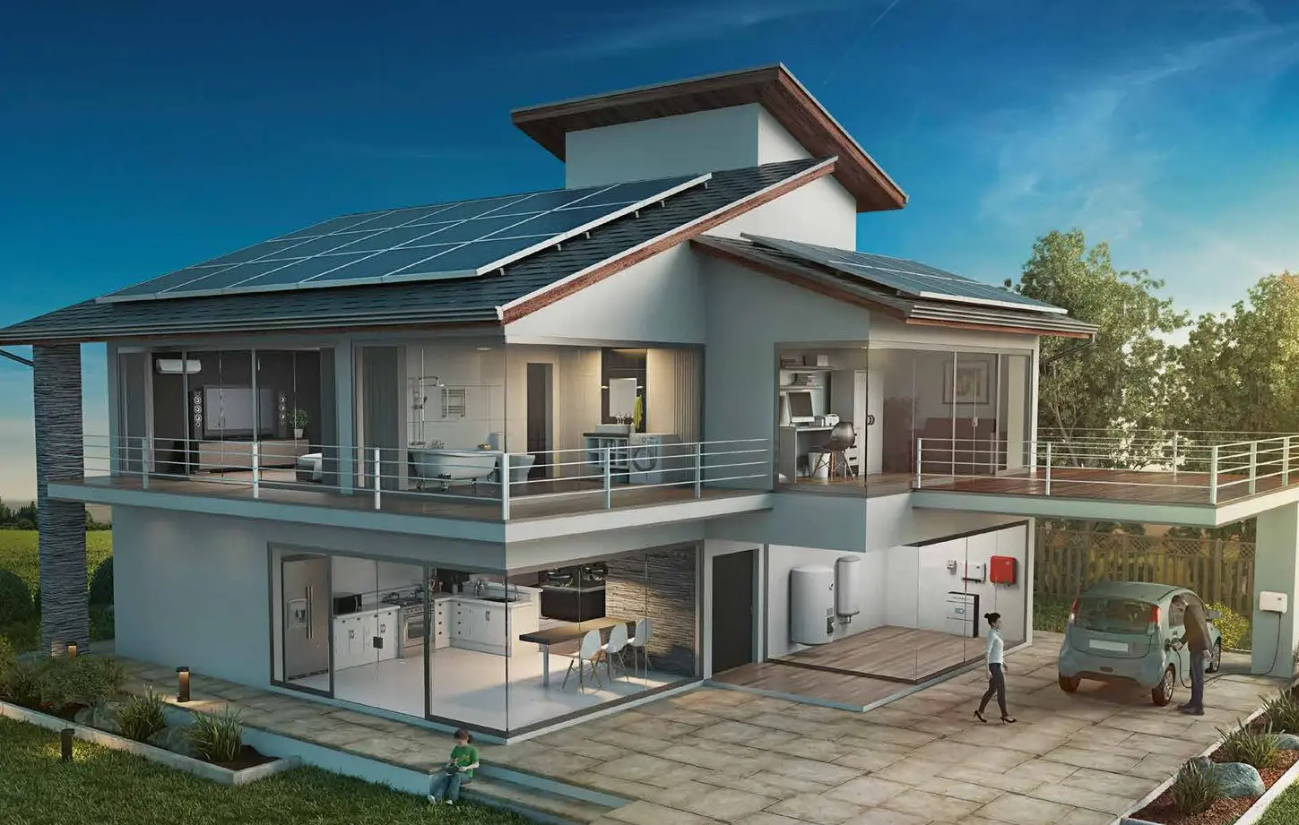 House with SMA inverter installed House with SMA inverter installed