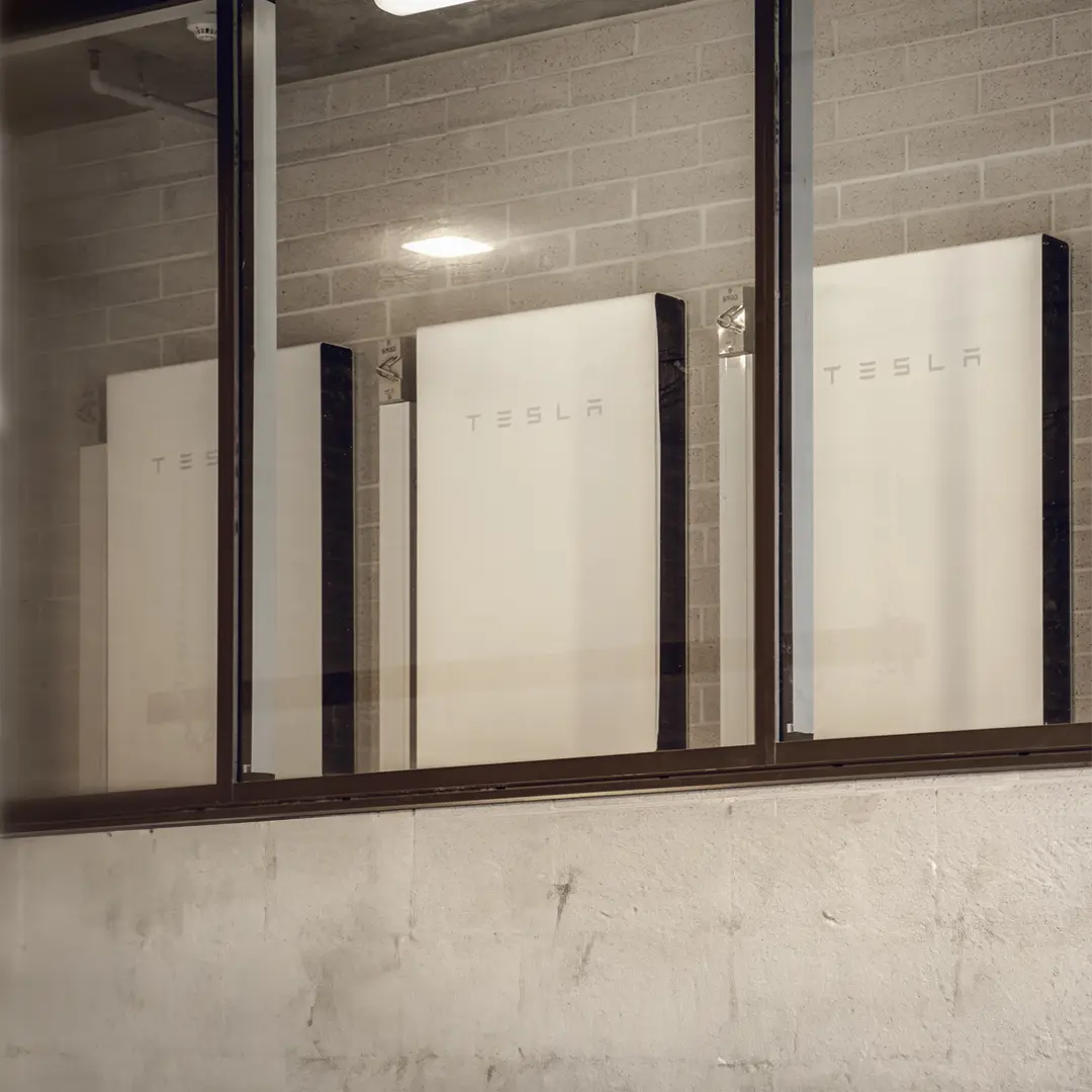 Tesla Powerwall 2s installed at property Tesla Powerwall 2s installed at property
