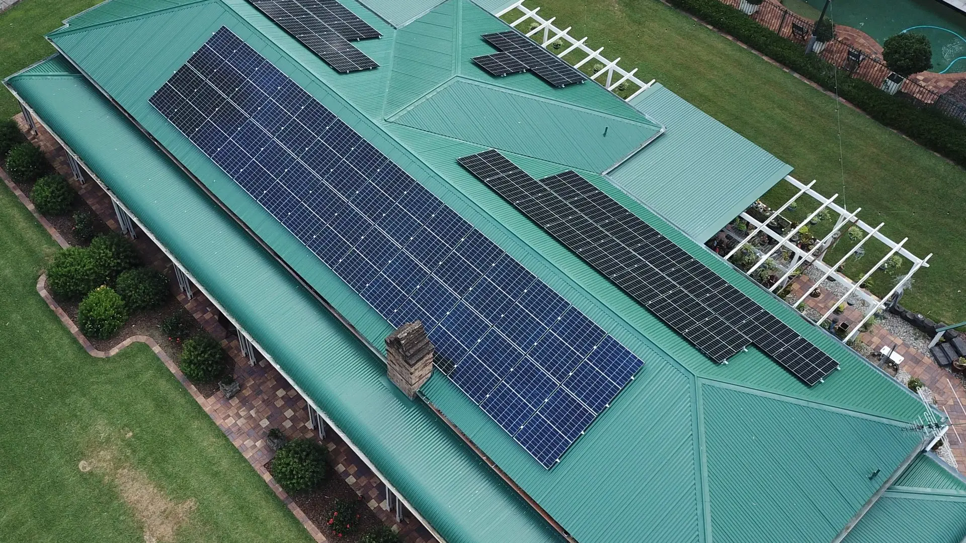 solar panel installation on a colorbond tin roof
