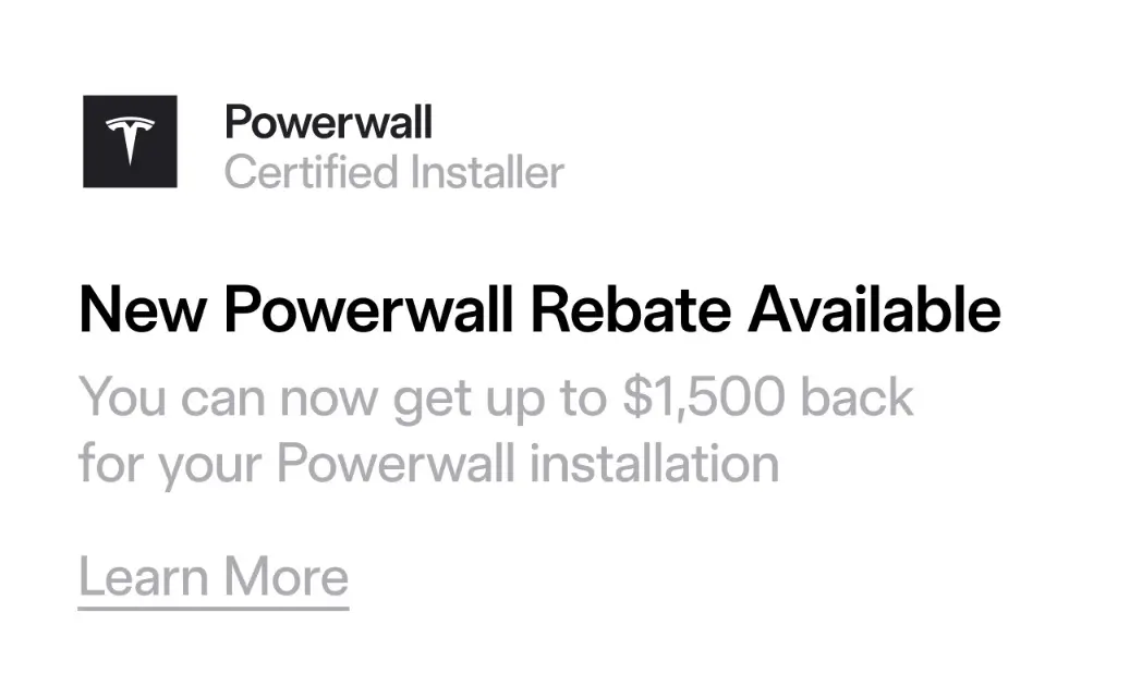 New Tesla Powerwall 3 Rebate Available
