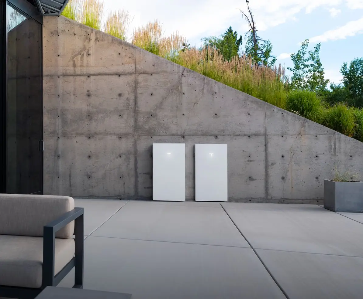 Two Tesla Powerwall 3s installed at a home