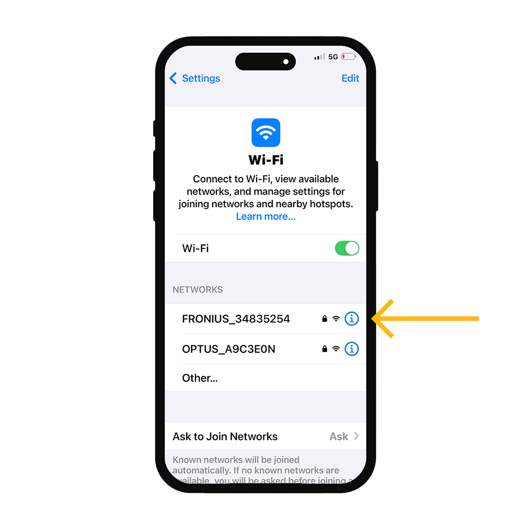 Fronius SnapINverter Reconnect App Example 1