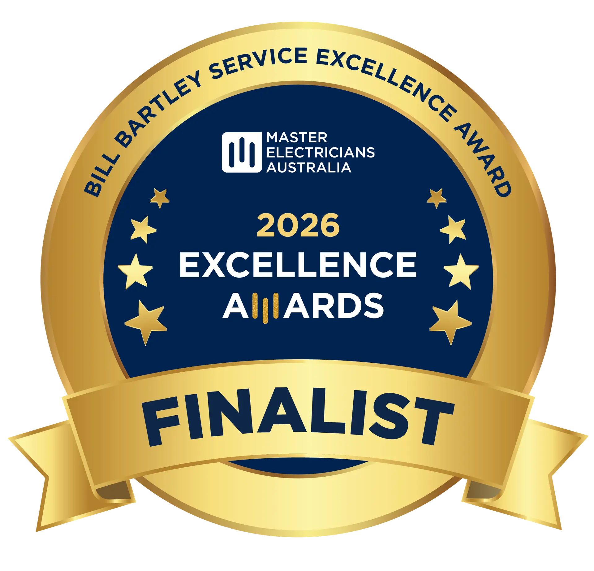 Springers Solar Master Electricians Service Excellence Award finalist 2026 Springers Solar Master Electricians Service Excellence Award finalist 2026