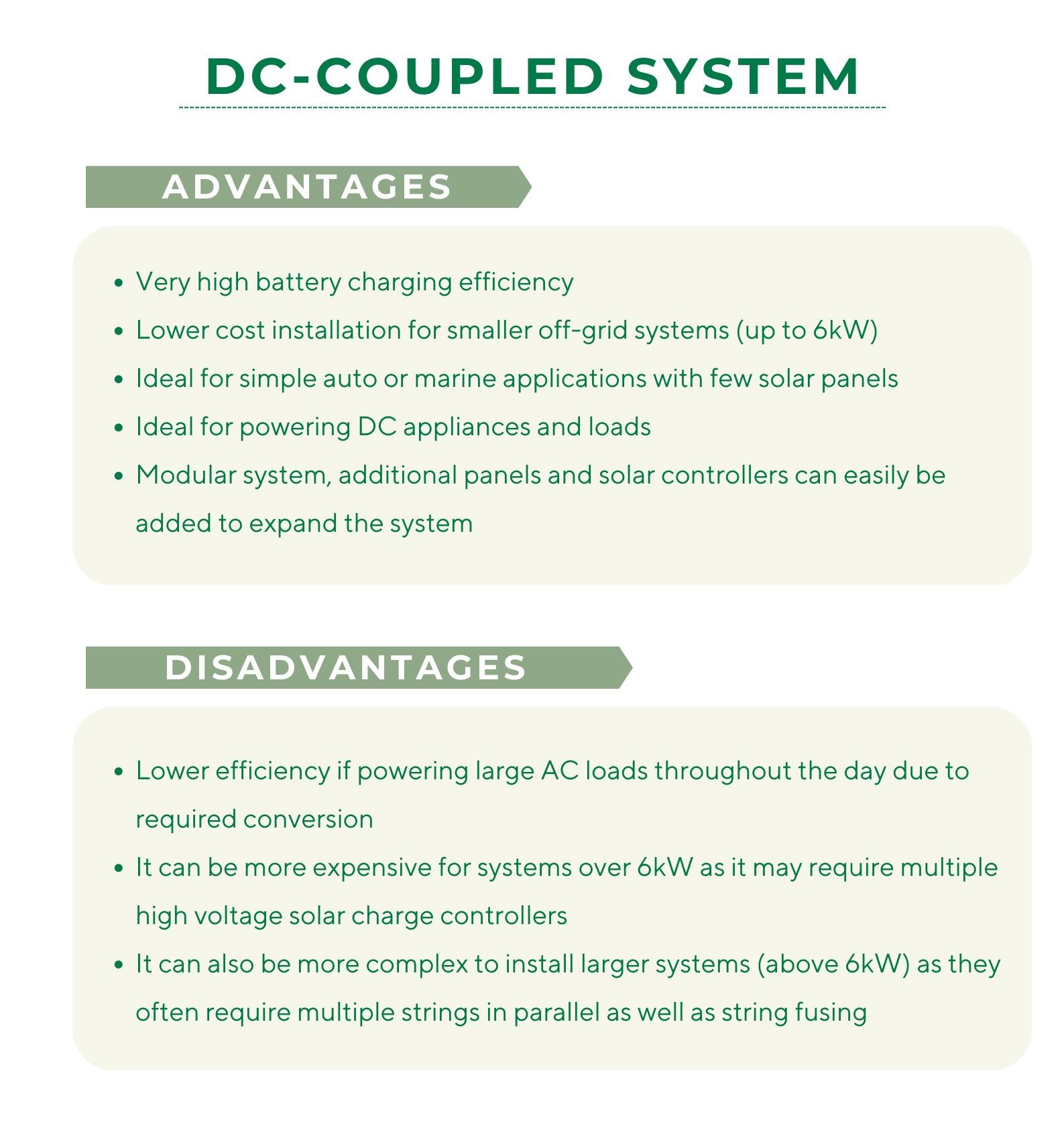 DC Coupled Battery System Advantages and Disadvantages