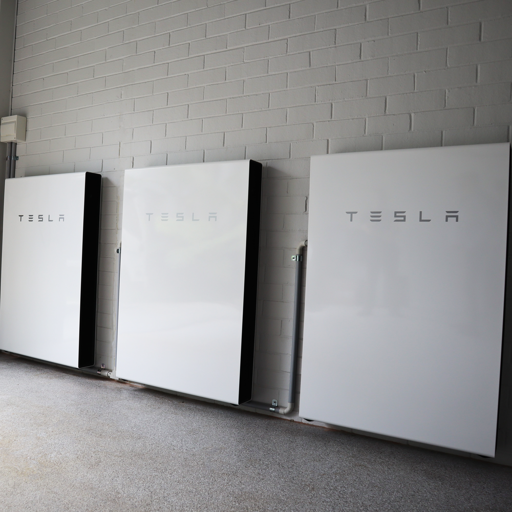 Stacked Tesla Powerwall Installation