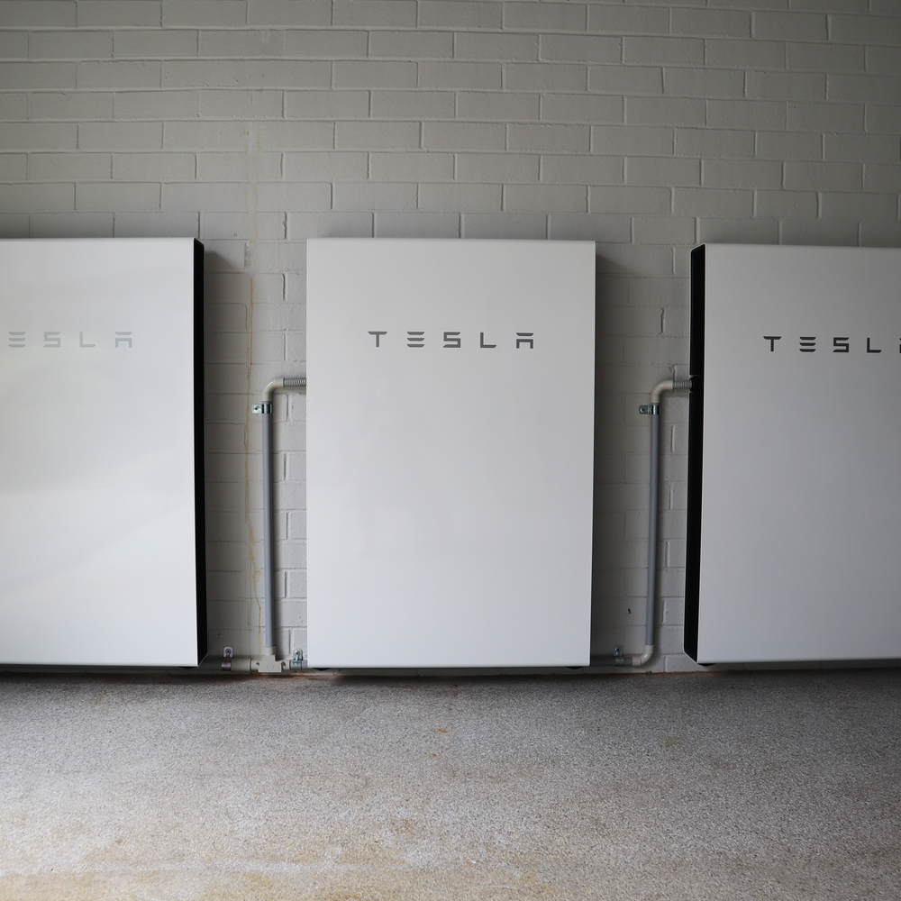 Stacked Tesla Powerwall Battery Installation 