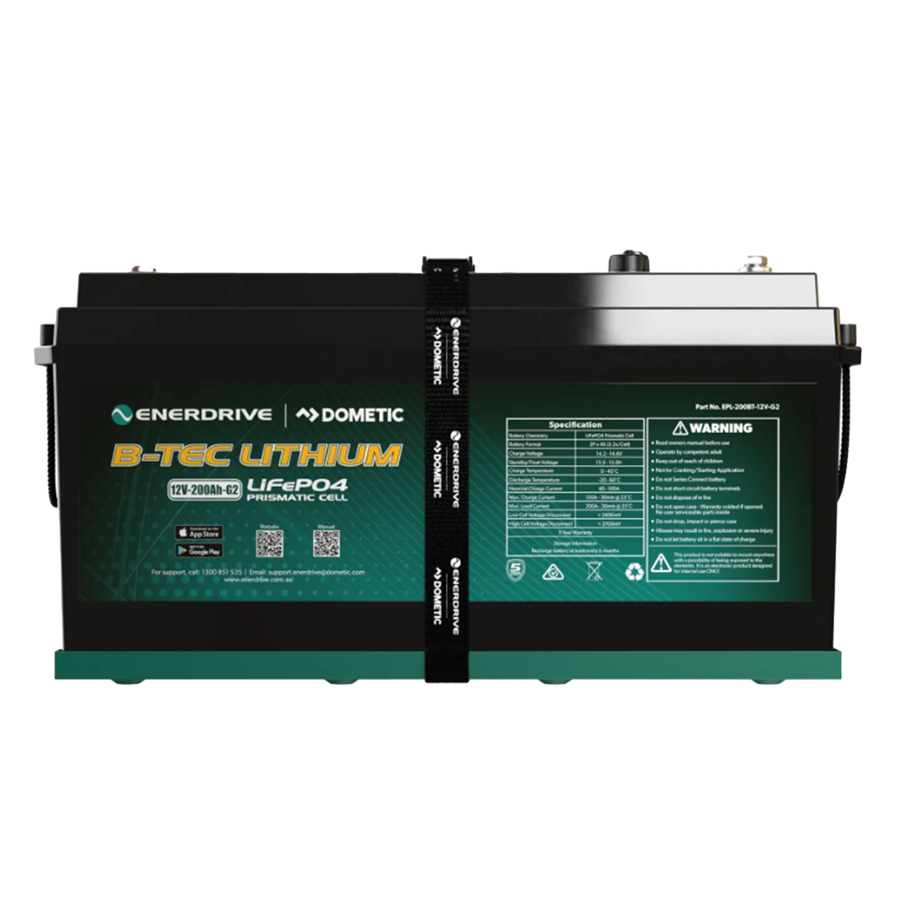 Enerdrive Explorer System LEFT 40DC inc. ePRO+ 200Ah B-TEC + Alvolta 220W Portable Solar Kit