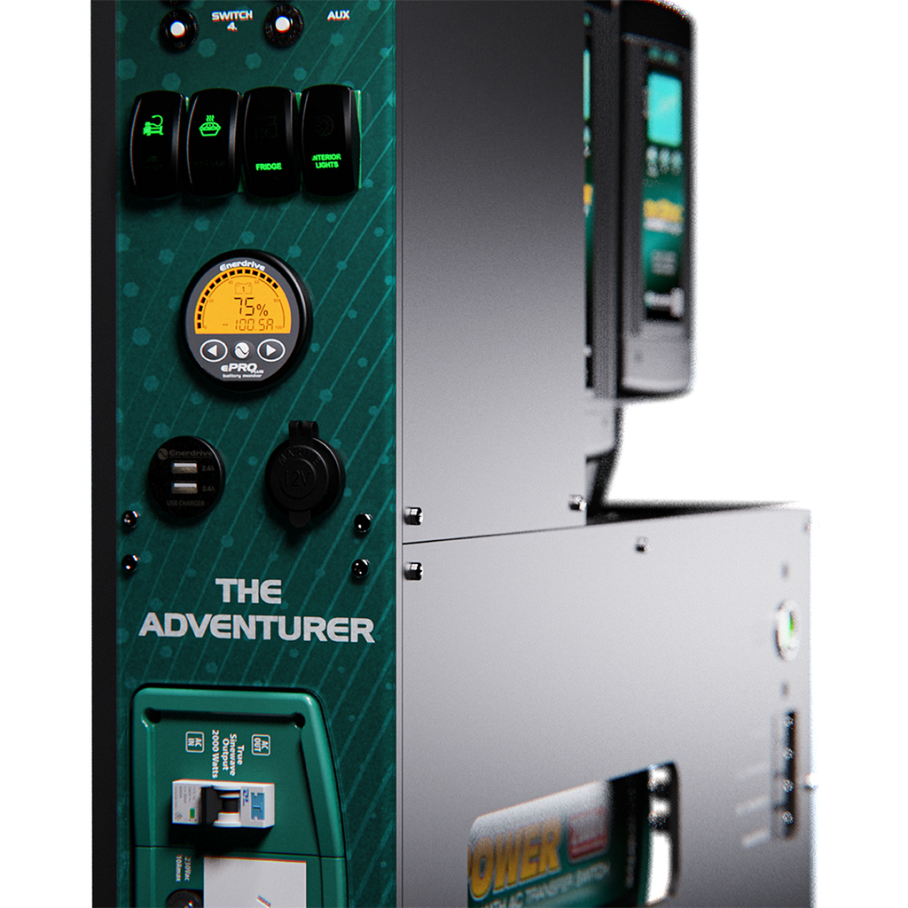 Enerdrive Adventurer System LEFT 40AC, 40DC, 2000X inc. ePRO+