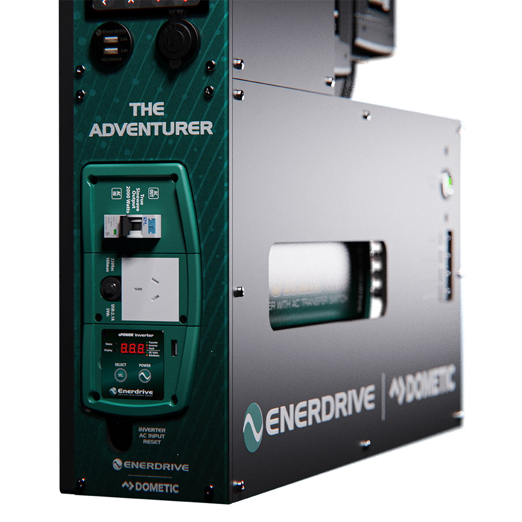 Enerdrive Adventurer System LEFT 40AC, 40DC, 2000X inc. Simarine SCQ50