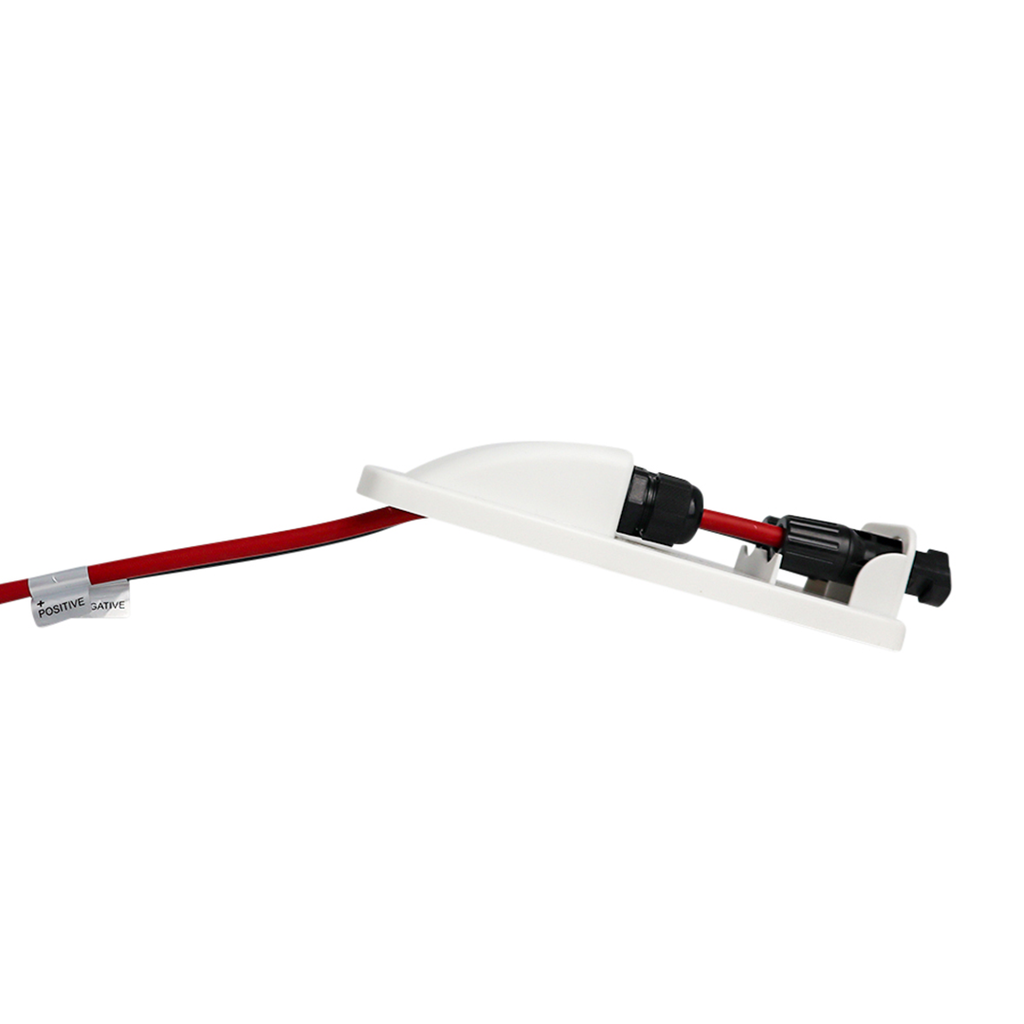 Alvolta Pre-Wired Dual Entry Junction Box White With Solar Connectors