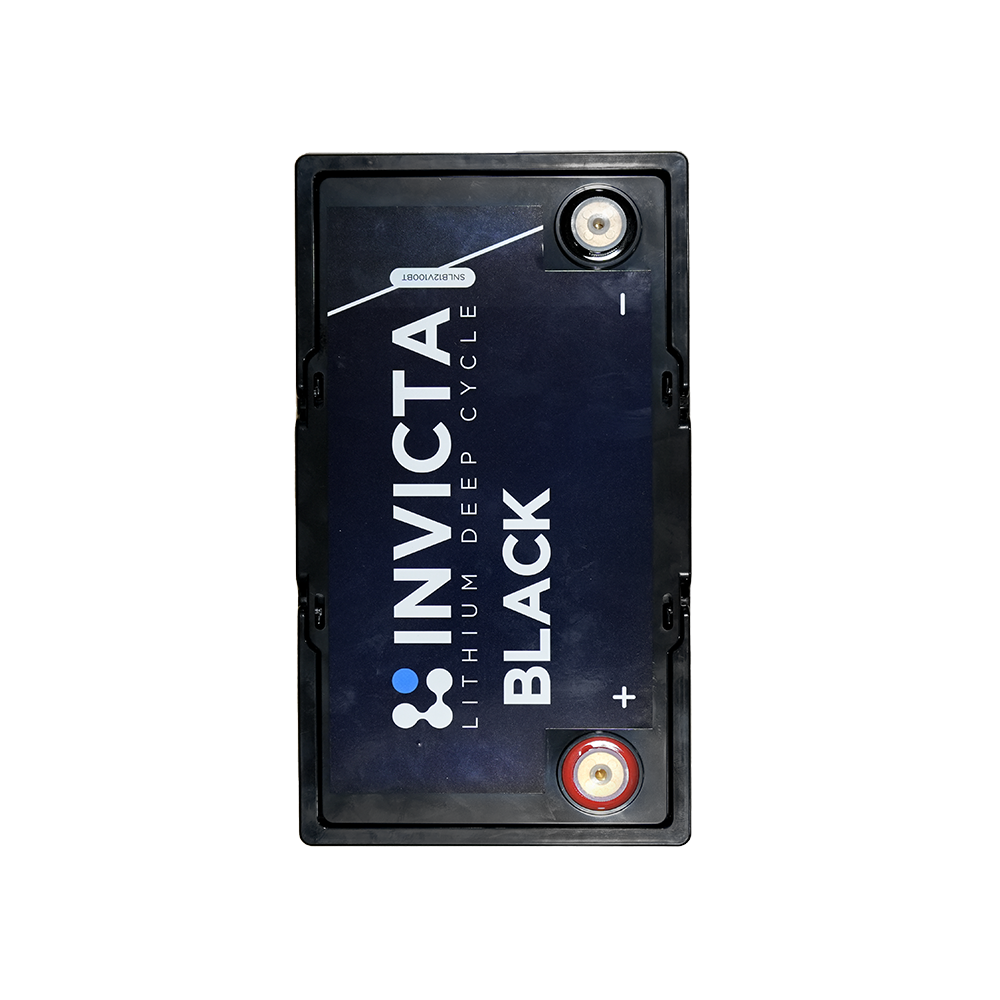 Invicta Black 12V 100Ah LiFePO4 Battery (Bluetooth)