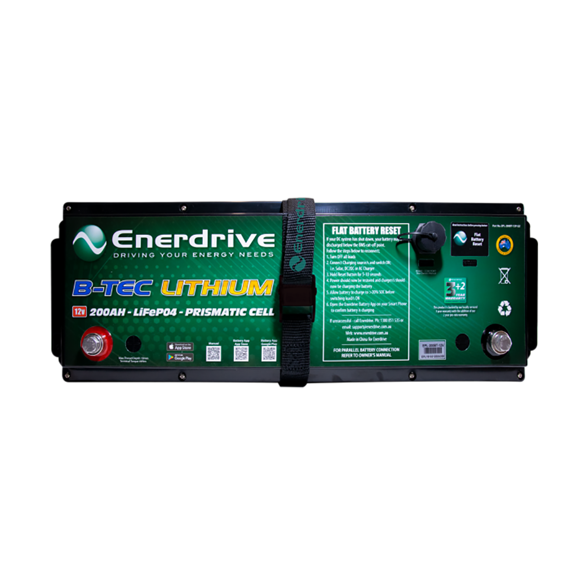 ENERDRIVE BTEC LIFEPO4 12V 200AH