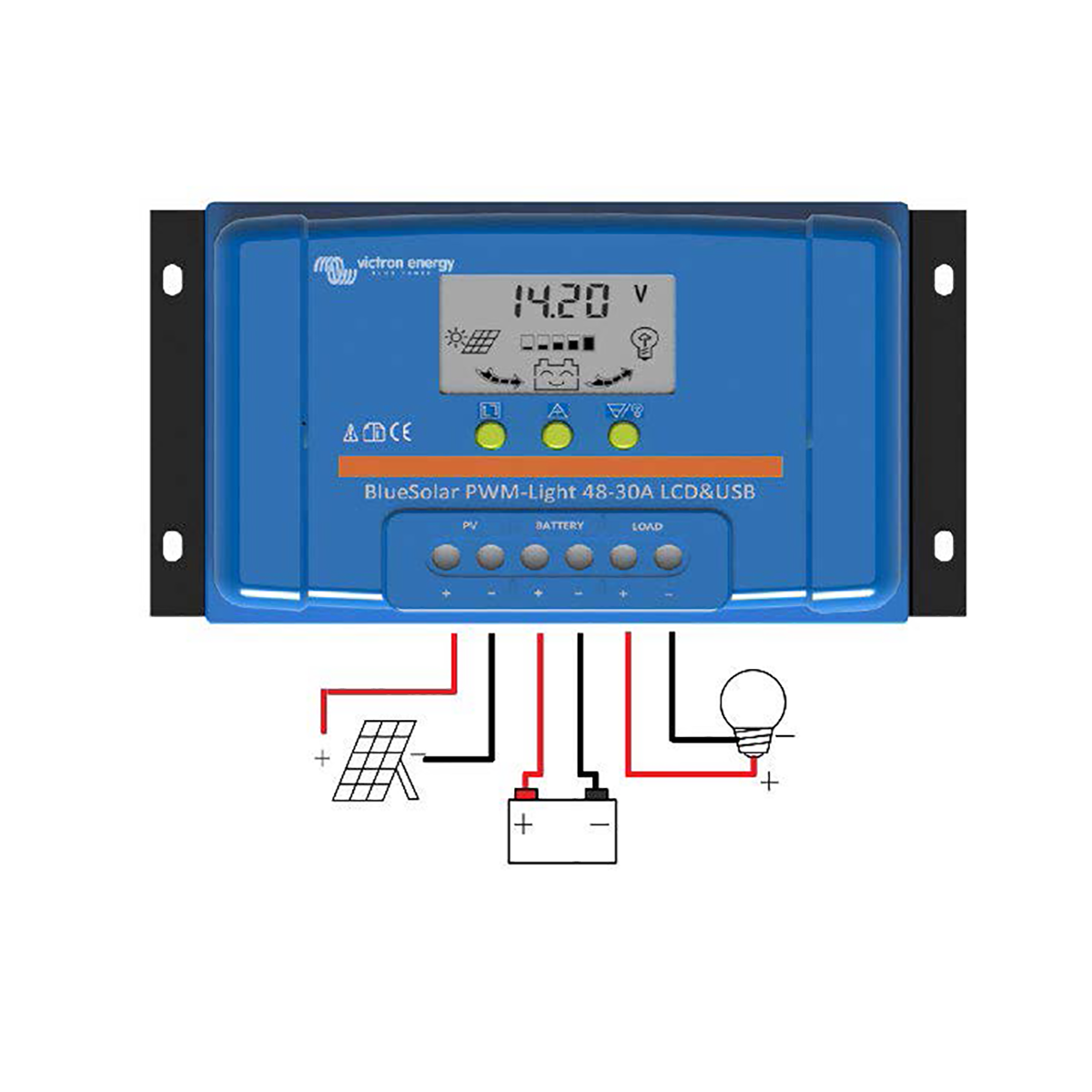 BLUESOLAR PWM-LCD&USB 48V-20A