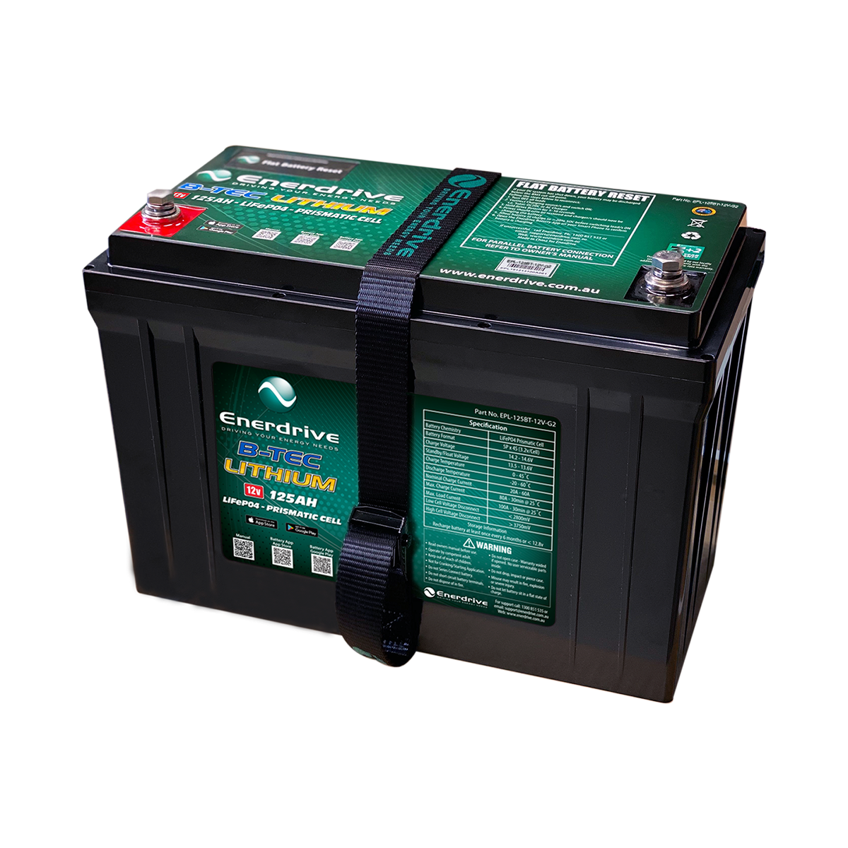 BTEC LIFEPO4 12V 125AH AC-DC BUNDLE