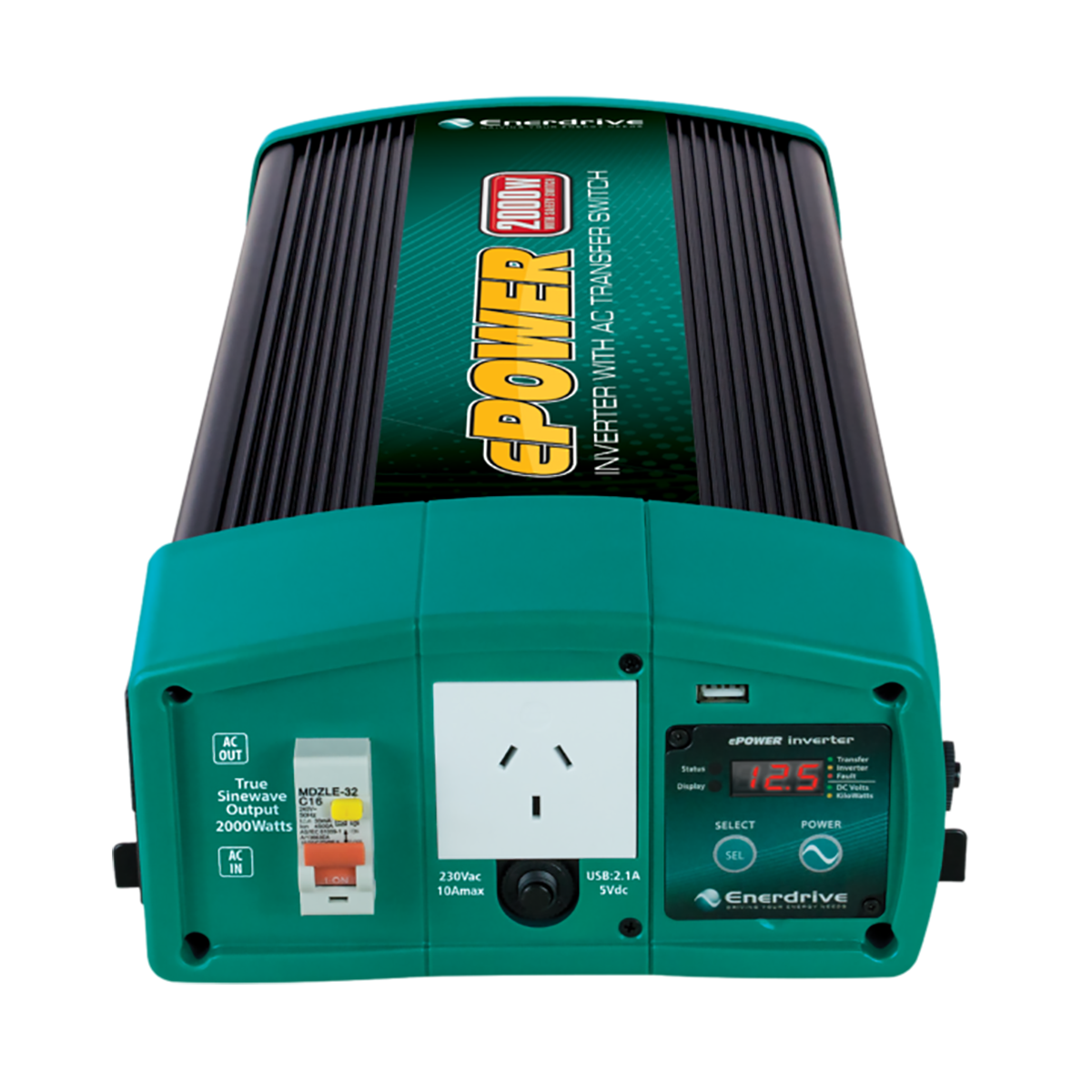 EPOWER 2000W/12V W/RCD & AC TFER SWITCH