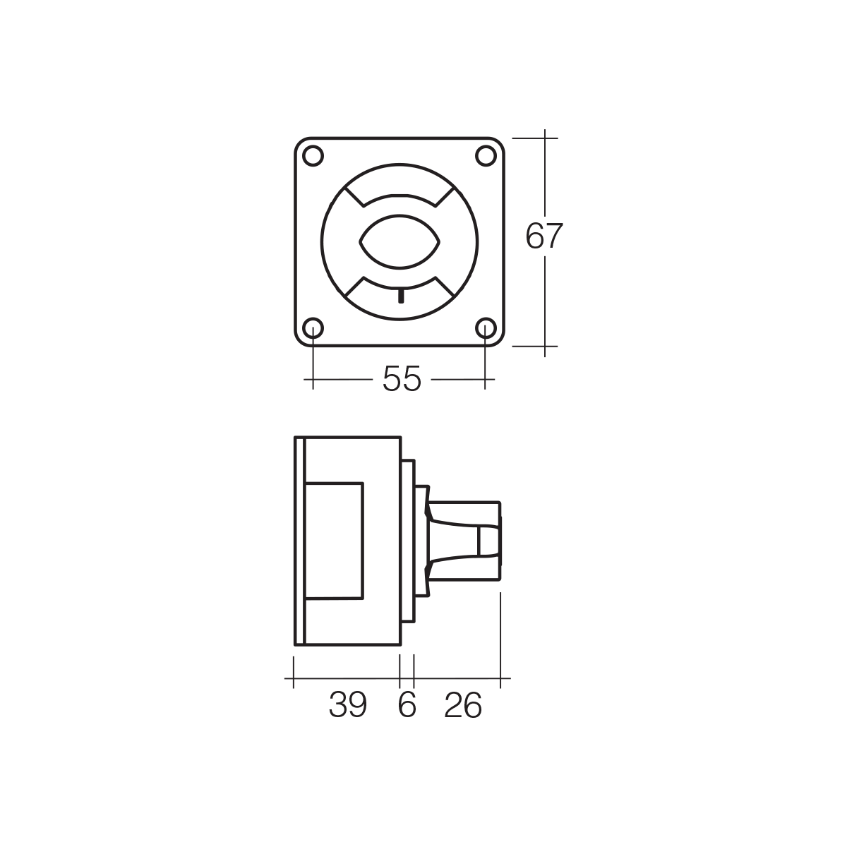 4 POSITION ROTARY BATTERY MASTER SWITCH
