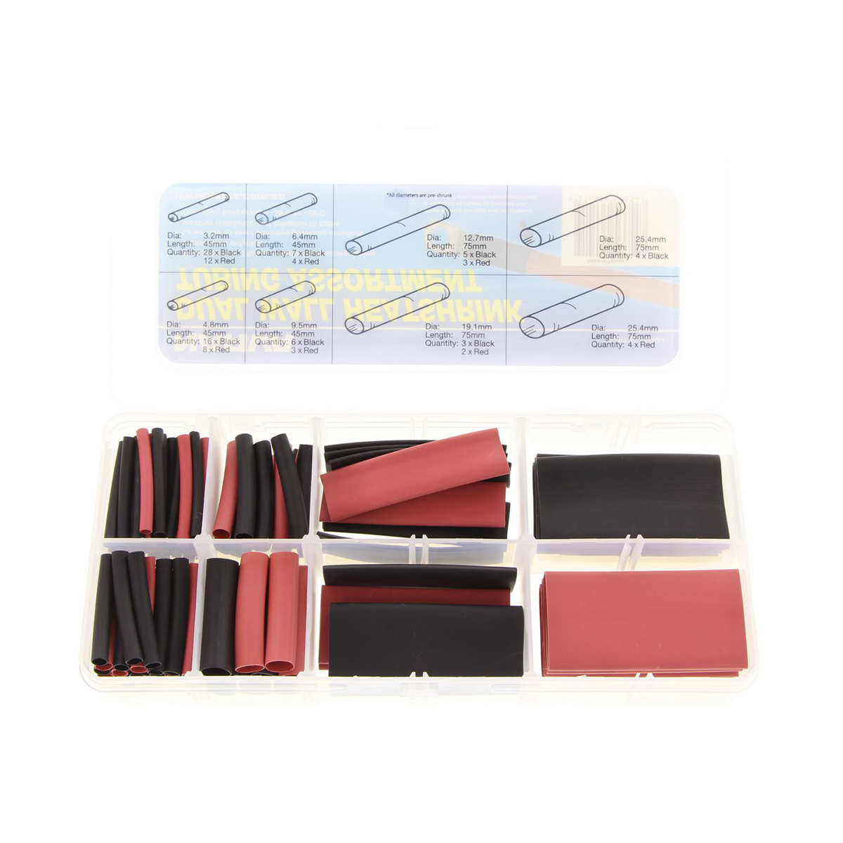 105 PIECE DUAL WALL HEATSHRINK ASSORTMENT KIT