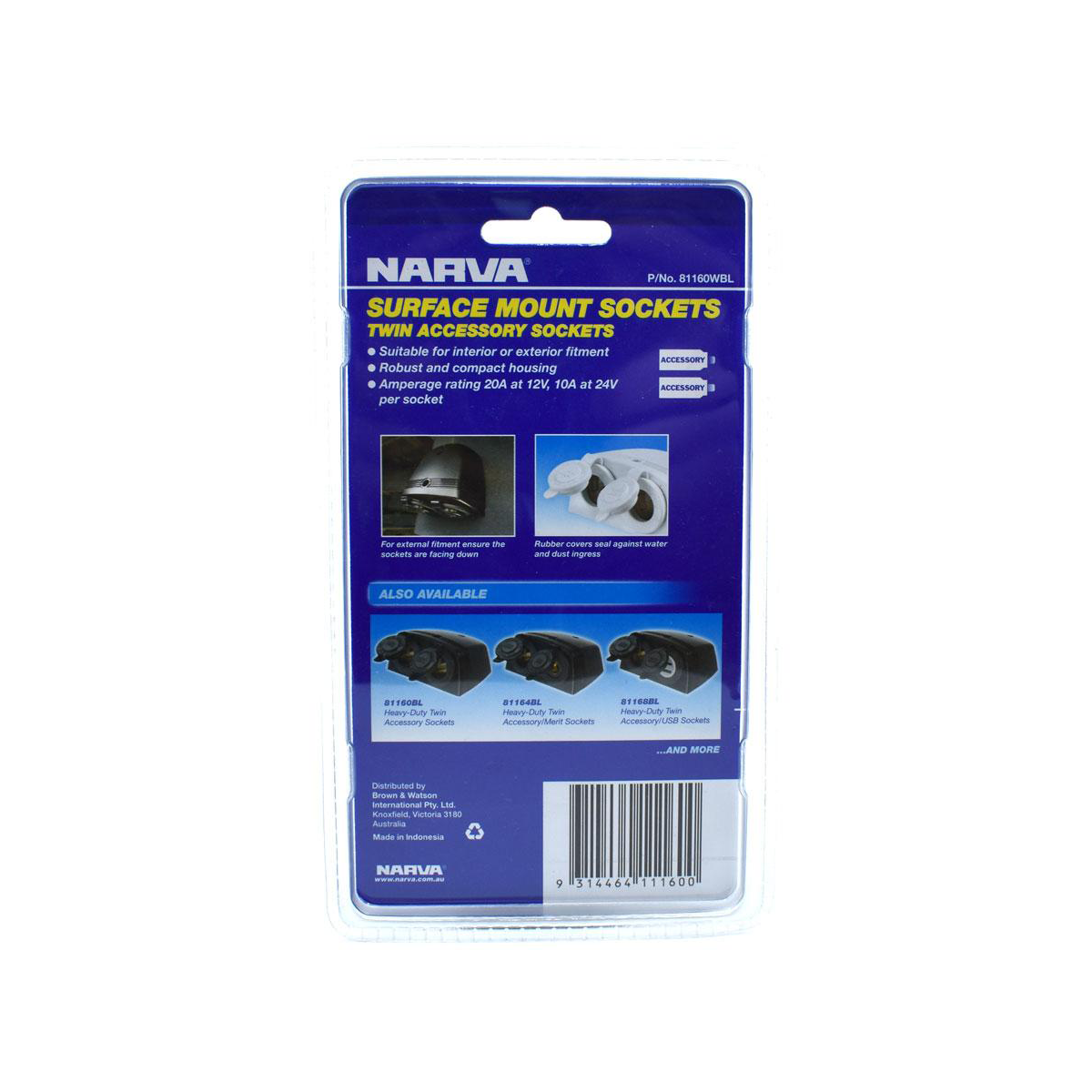 NARVA CIG/CIG SURFACE MOUNT WHITE