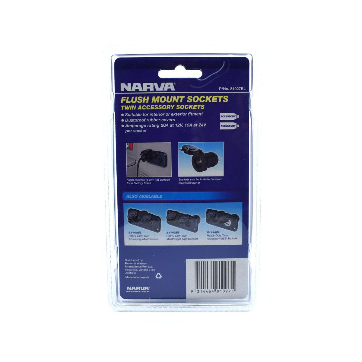 NARVA CIG/CIG FLUSH MOUNT BLACK