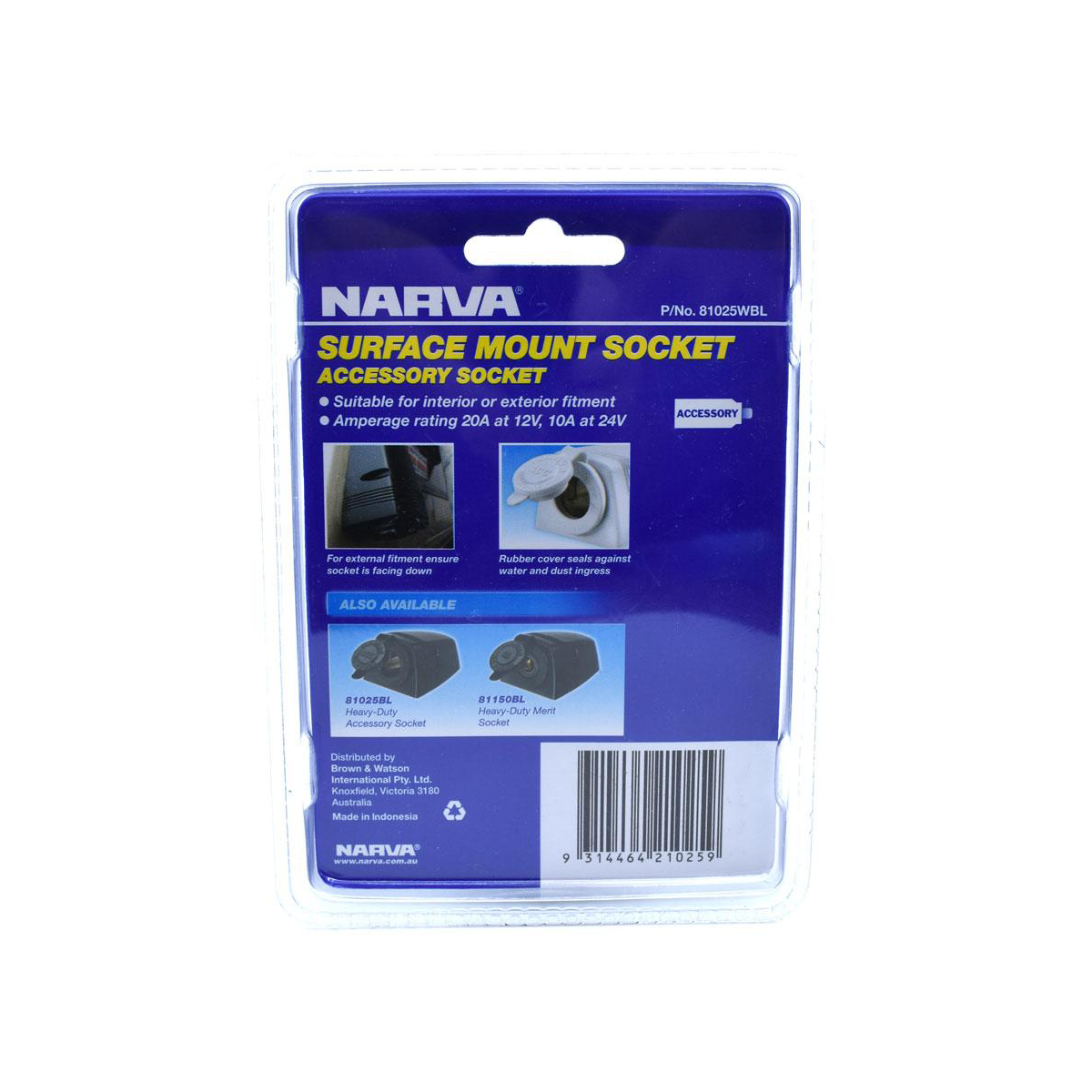 NARVA CIG SURFACE MOUNT WHITE