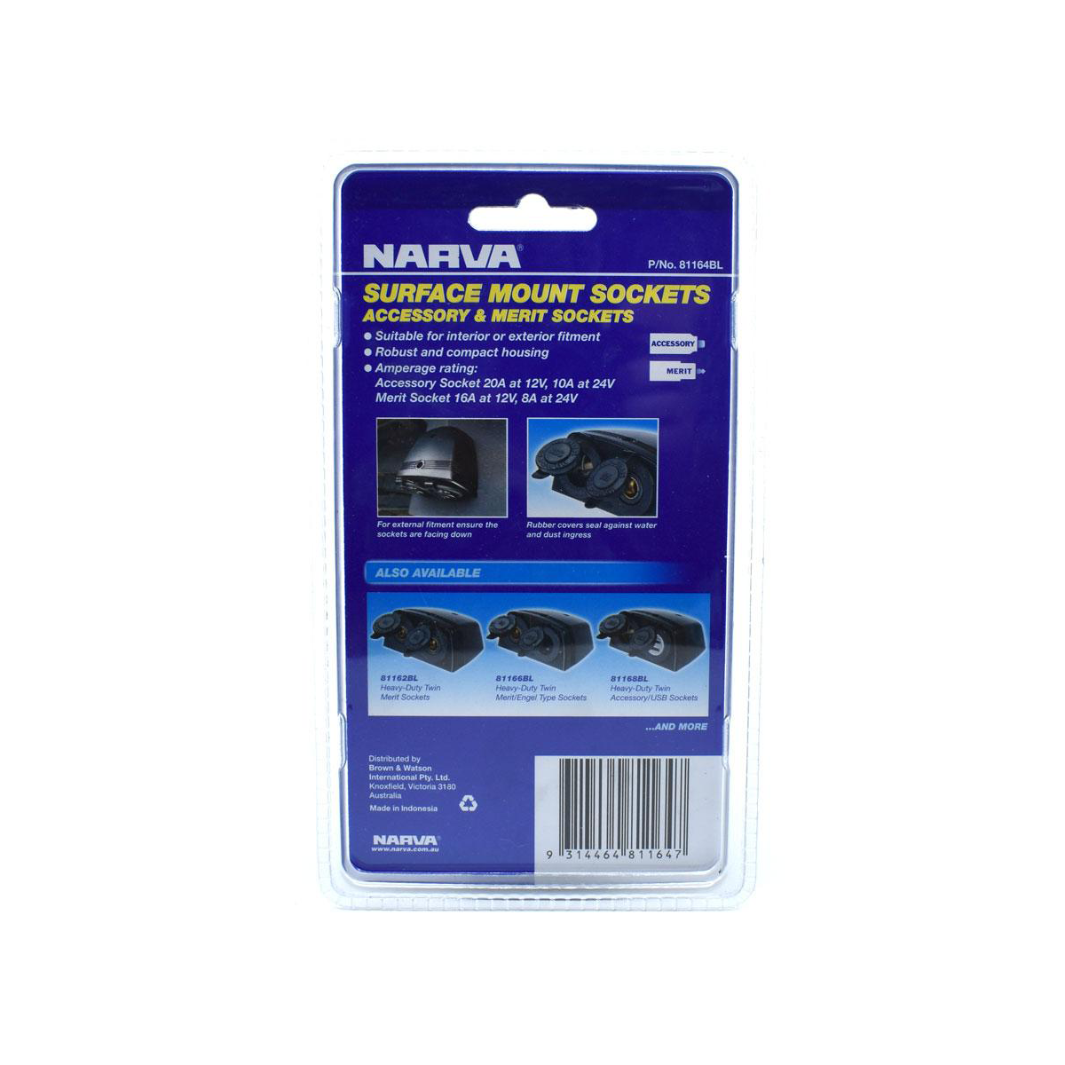NARVA CIG/MERIT SURFACE MOUNT BLACK