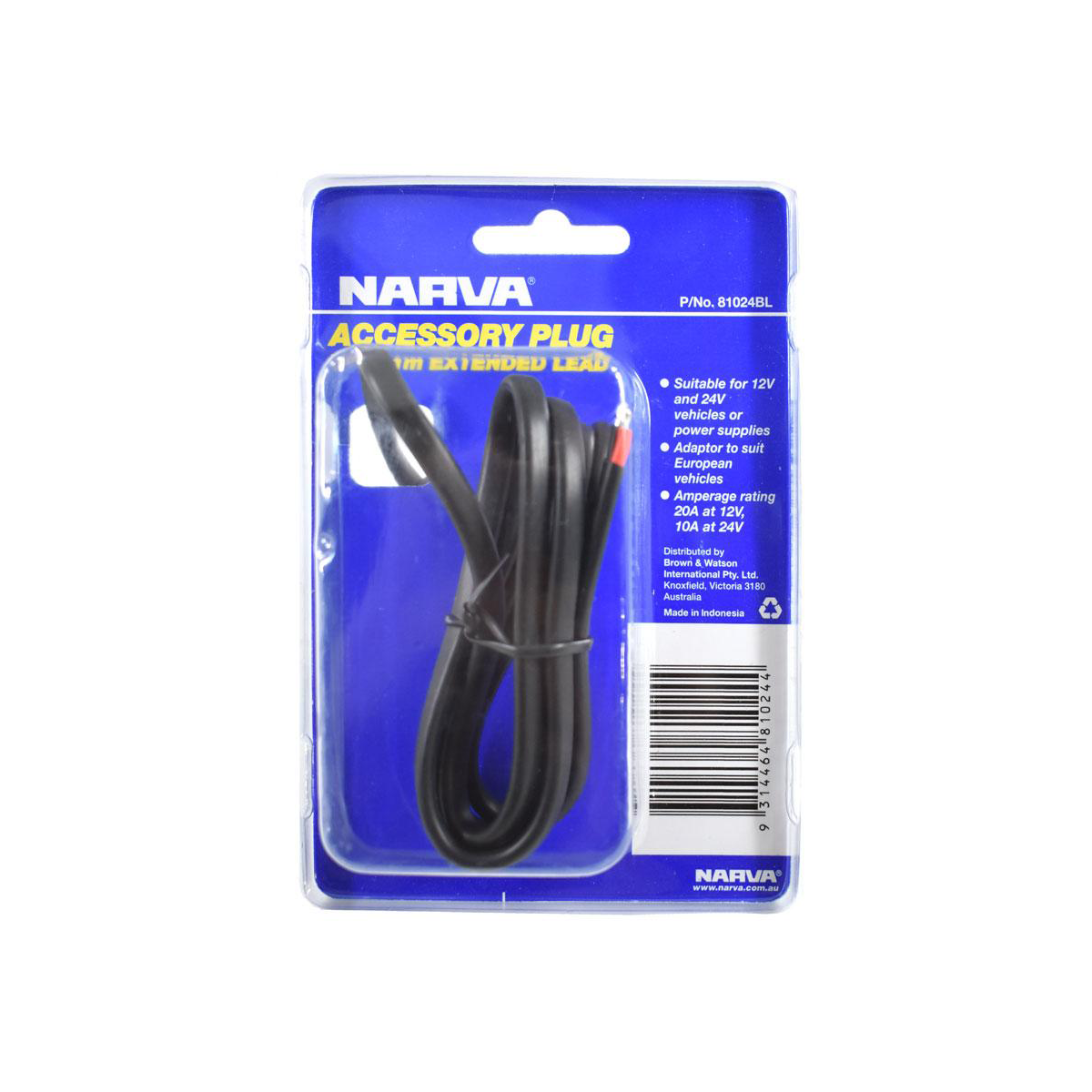 NARVA CIG PLUG WITH 1M TAIL
