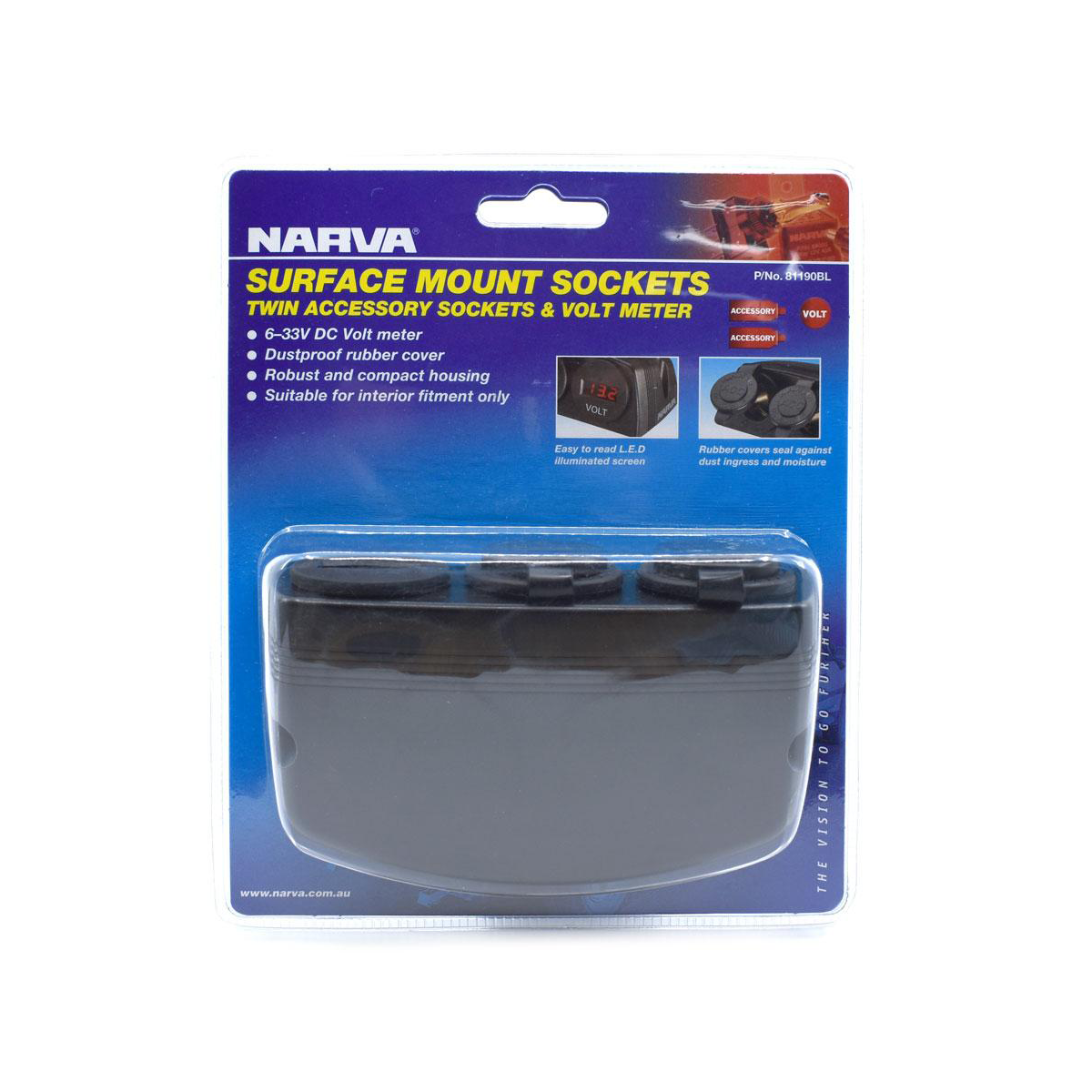 NARVA CIG/CIG/VOLT METER SURFACE MOUNT