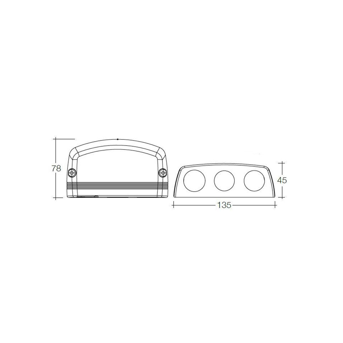 NARVA CIG/CIG/VOLT METER SURFACE MOUNT