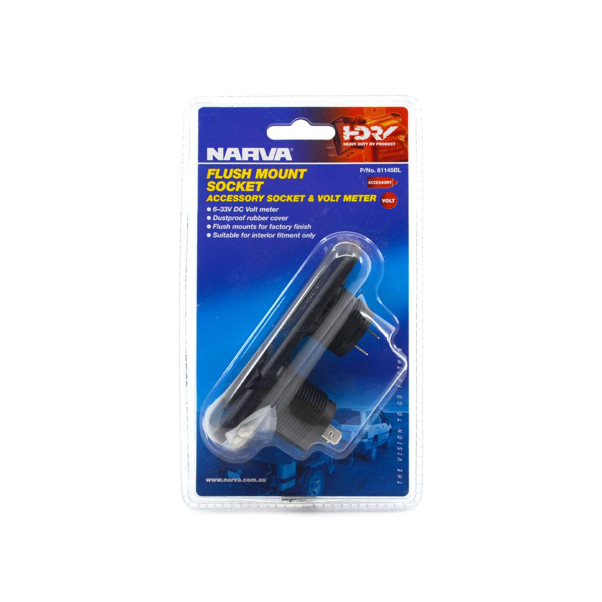 NARVA CIG/VOLT METER FLUSH MOUNT