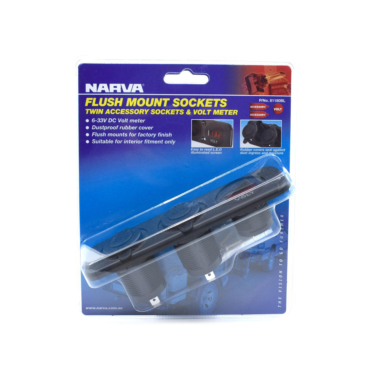 NARVA CIG/CIG/VOLT METER FLUSH MOUNT