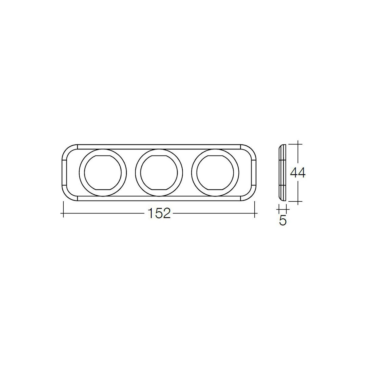NARVA CIG/CIG/VOLT METER FLUSH MOUNT