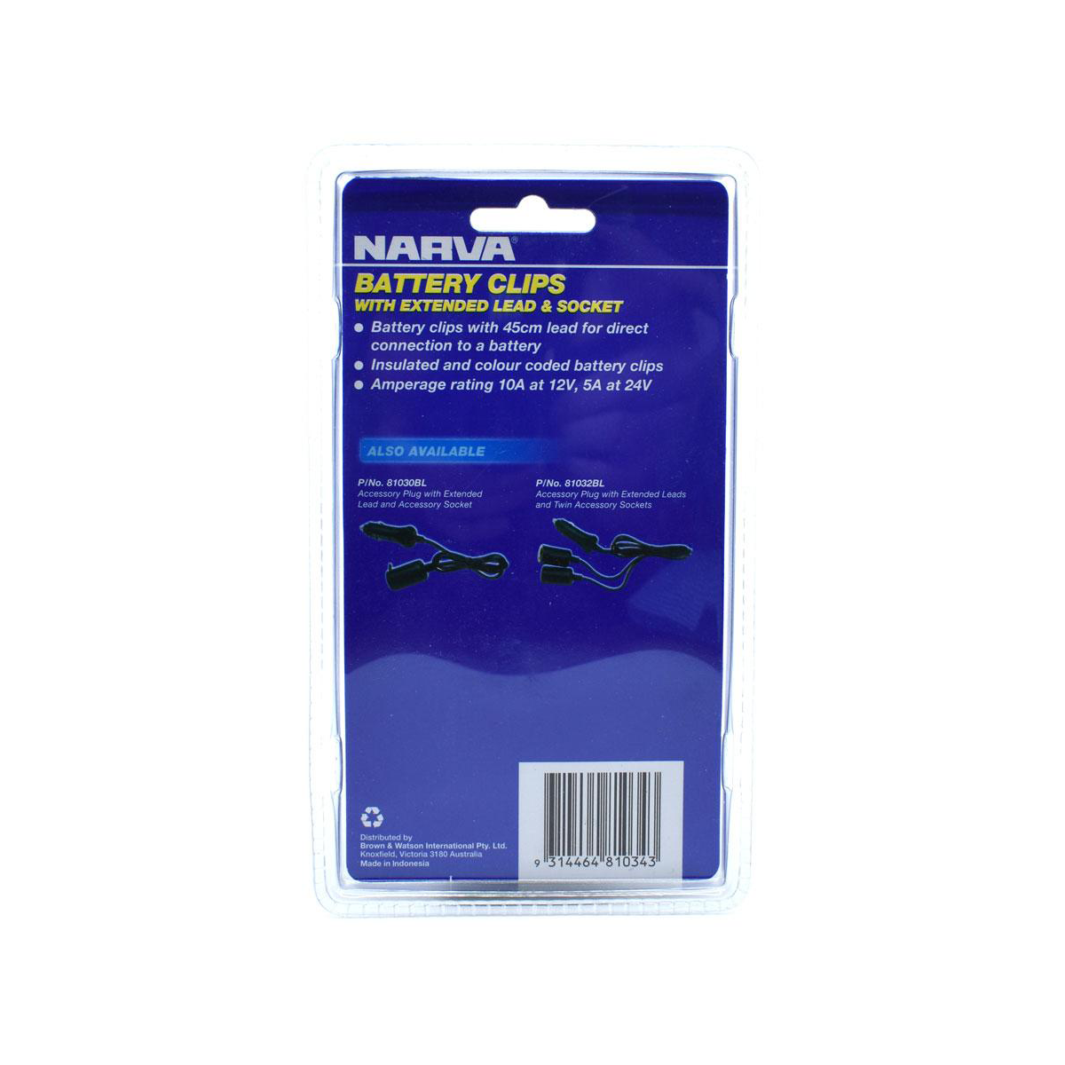 BATTERY CLIPS TO CIG SOCKET