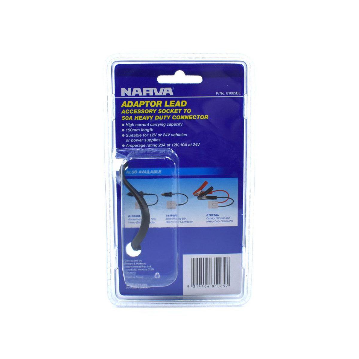 NARVA CIG SOCKET TO ANDO 150MM