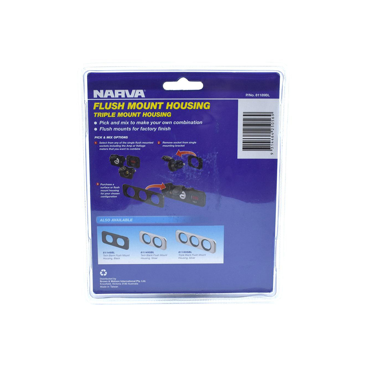 NARVA TRIPLE FLUSH MOUNT HOUSING