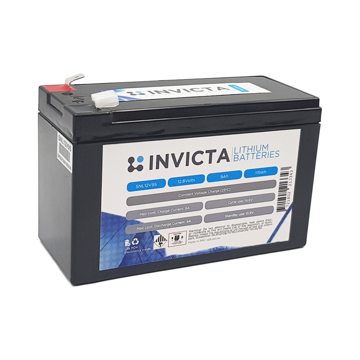 INVICTA LITHIUM 12V 9AH LIFEPO4 BATTERY