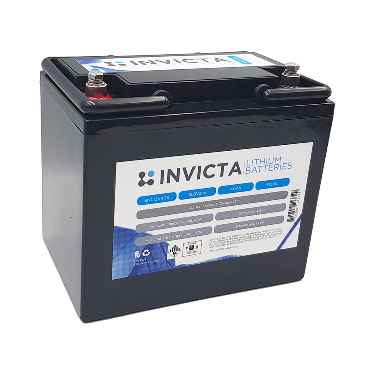 INVICTA LITHIUM 12V 40AH LIFEPO4 BATTERY