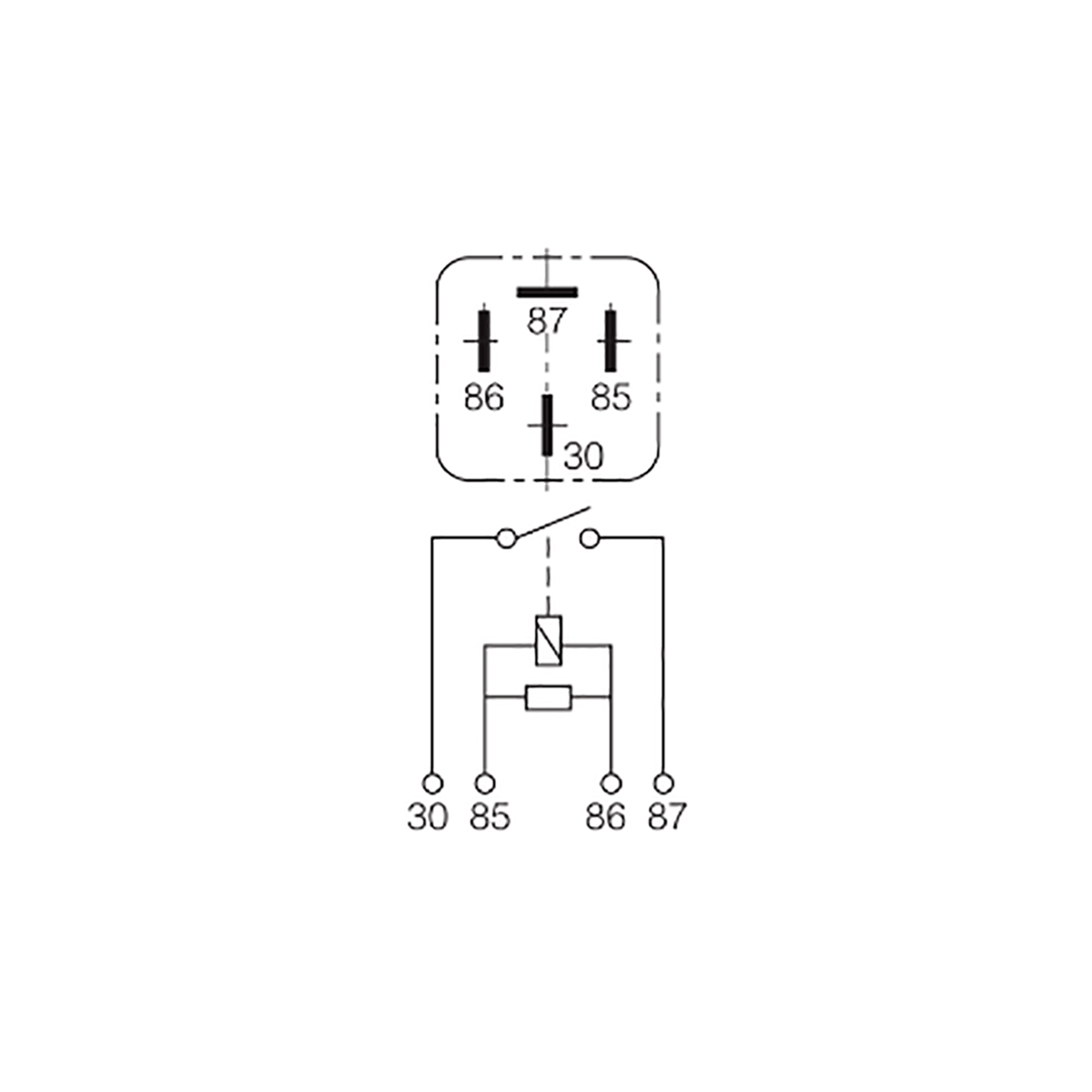 NARVA 12V 40A 4 PIN RELAY 