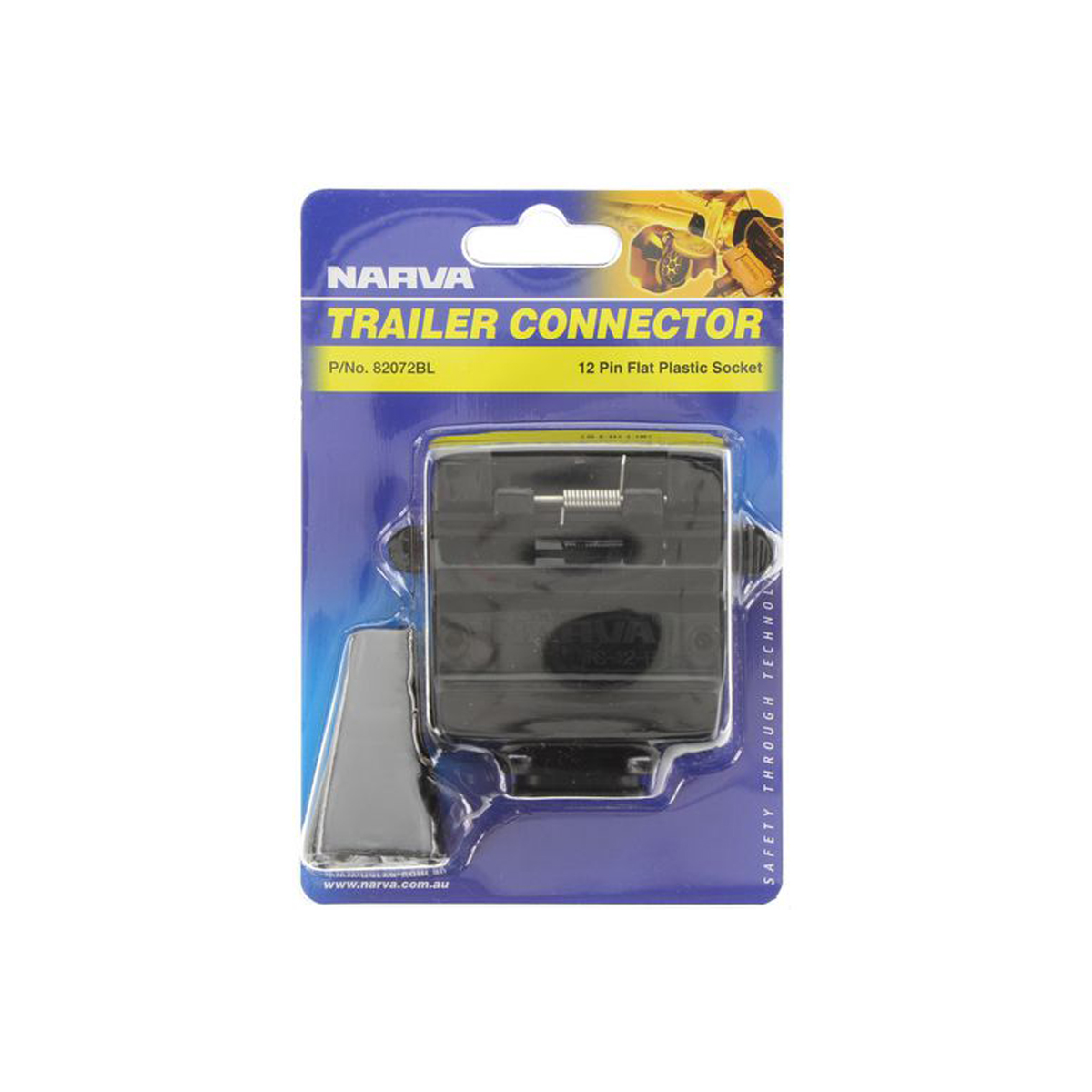 NARVA 12 PIN FLAT TRAILER SOCKET