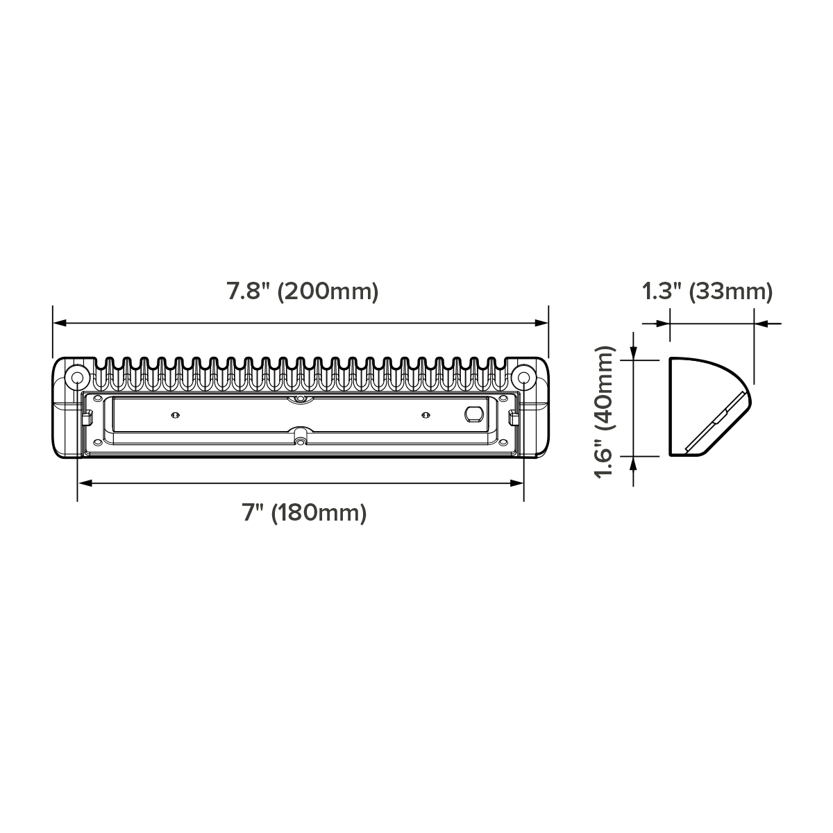 COOL WHITE LED AWNING LIGHT 200MM WHITE