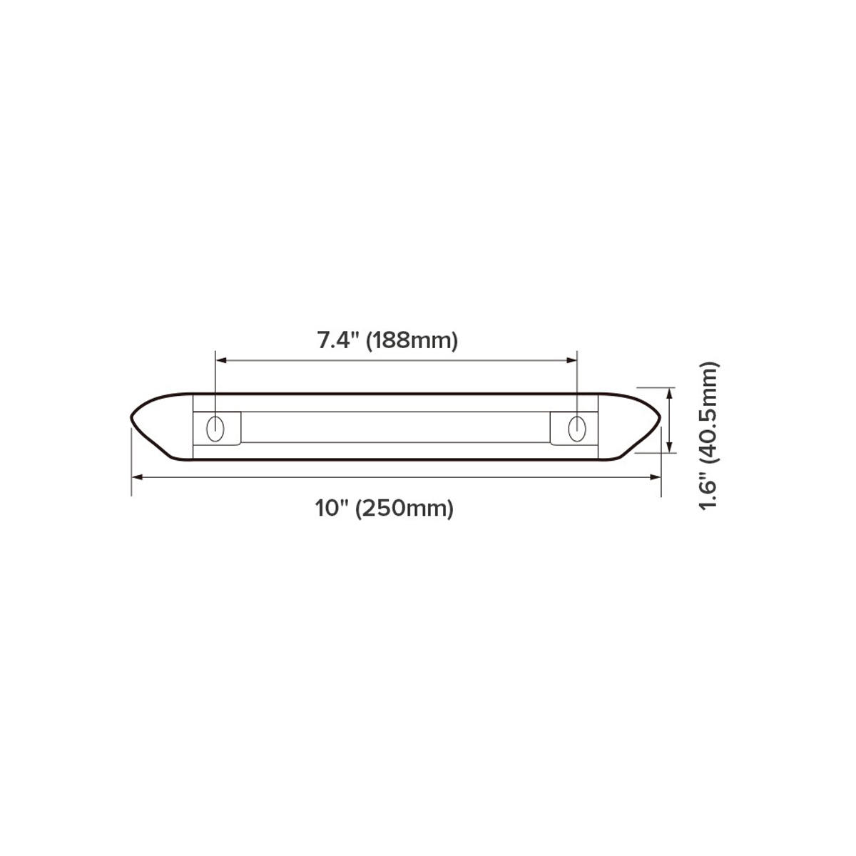 24V Led Awning Light 250mm White